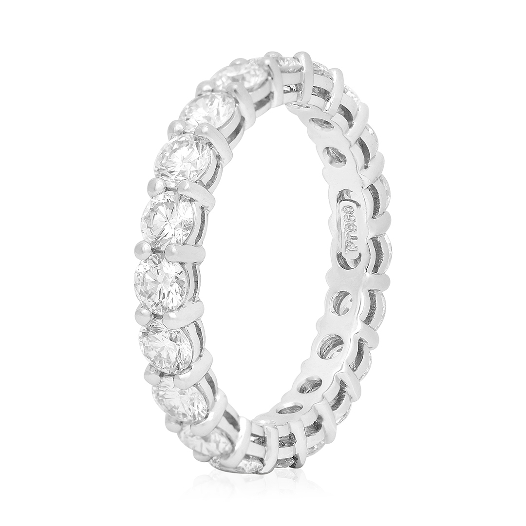 TIVOL Platinum and Diamond Eternity Band sz6.5