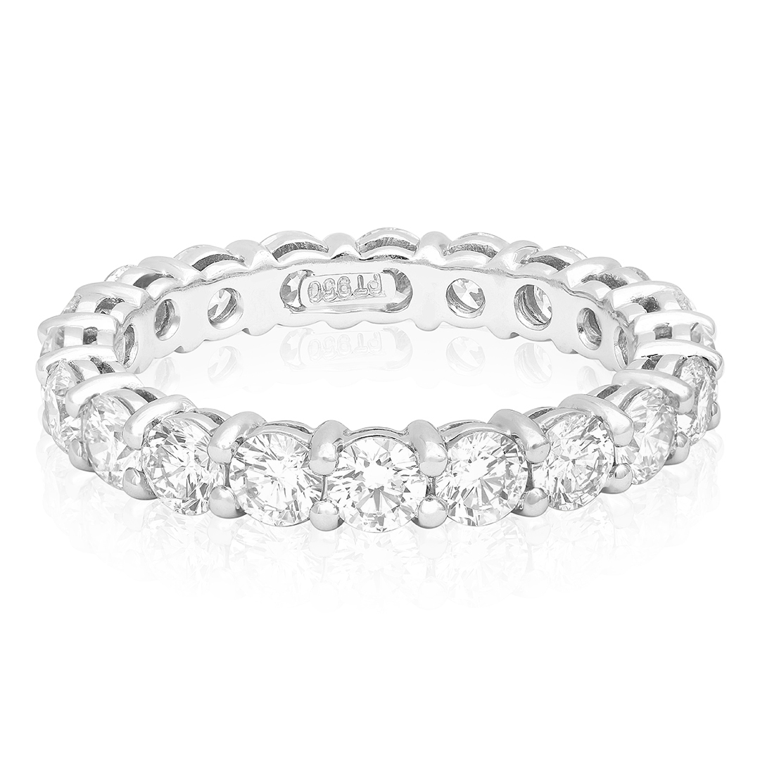 TIVOL Platinum and Diamond Eternity Band sz6.5 itemprop=