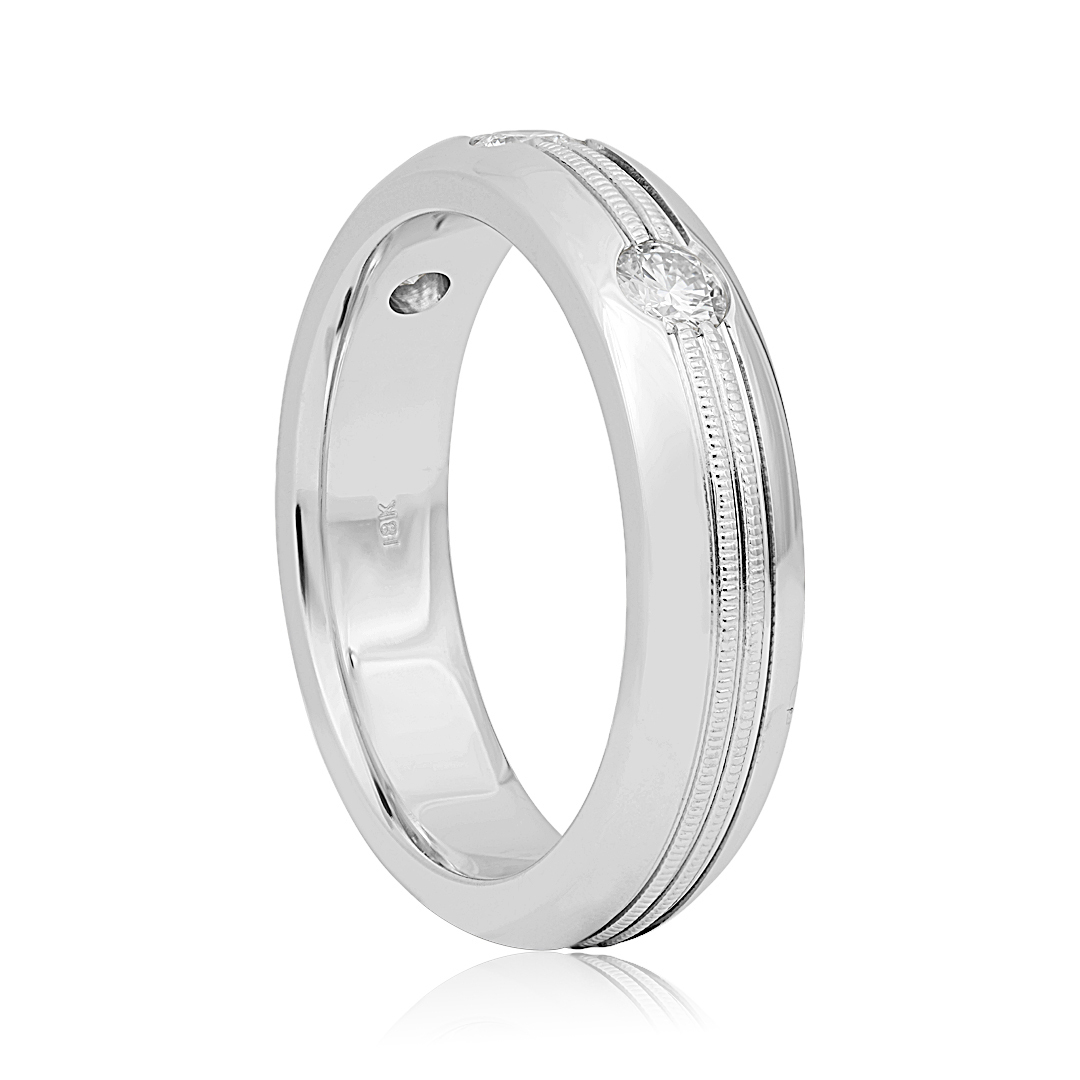 TIVOL White Gold and Diamond Men's Band