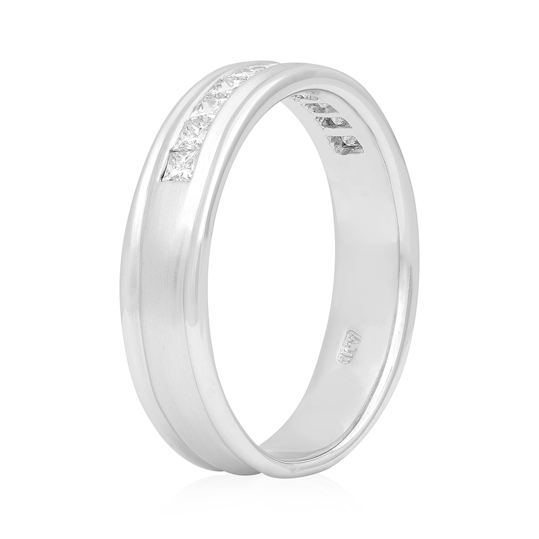 TIVOL 18K White Gold and Diammond Men's Band