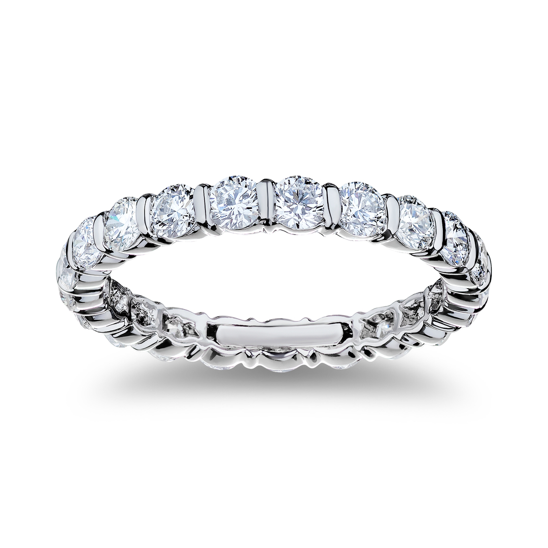 TIVOL Platinum and Diamond Eternity Band