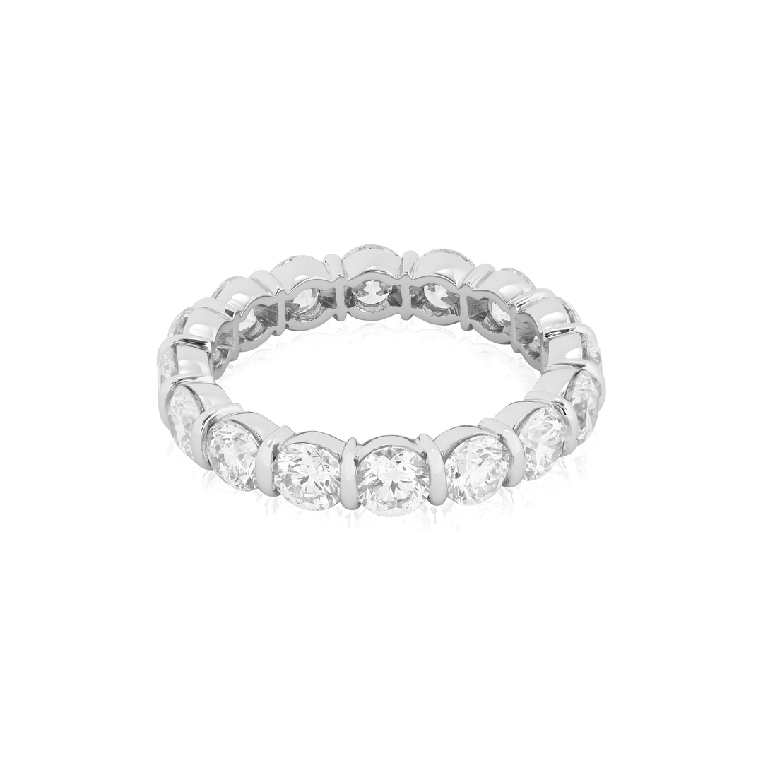 TIVOL Platinum and Diamond Eternity Band itemprop=