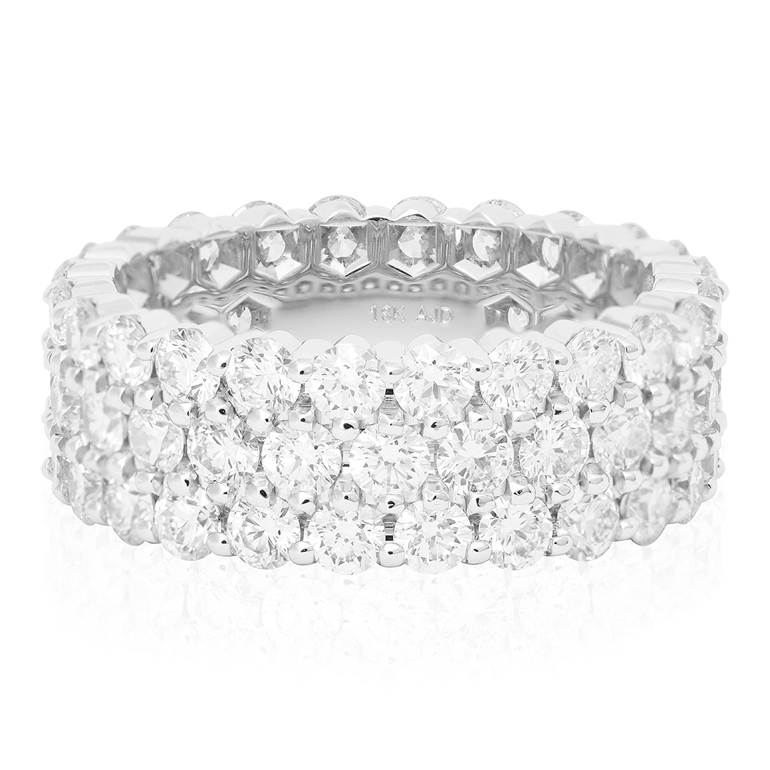 TIVOL 18K White Gold and Diamond Band Ring