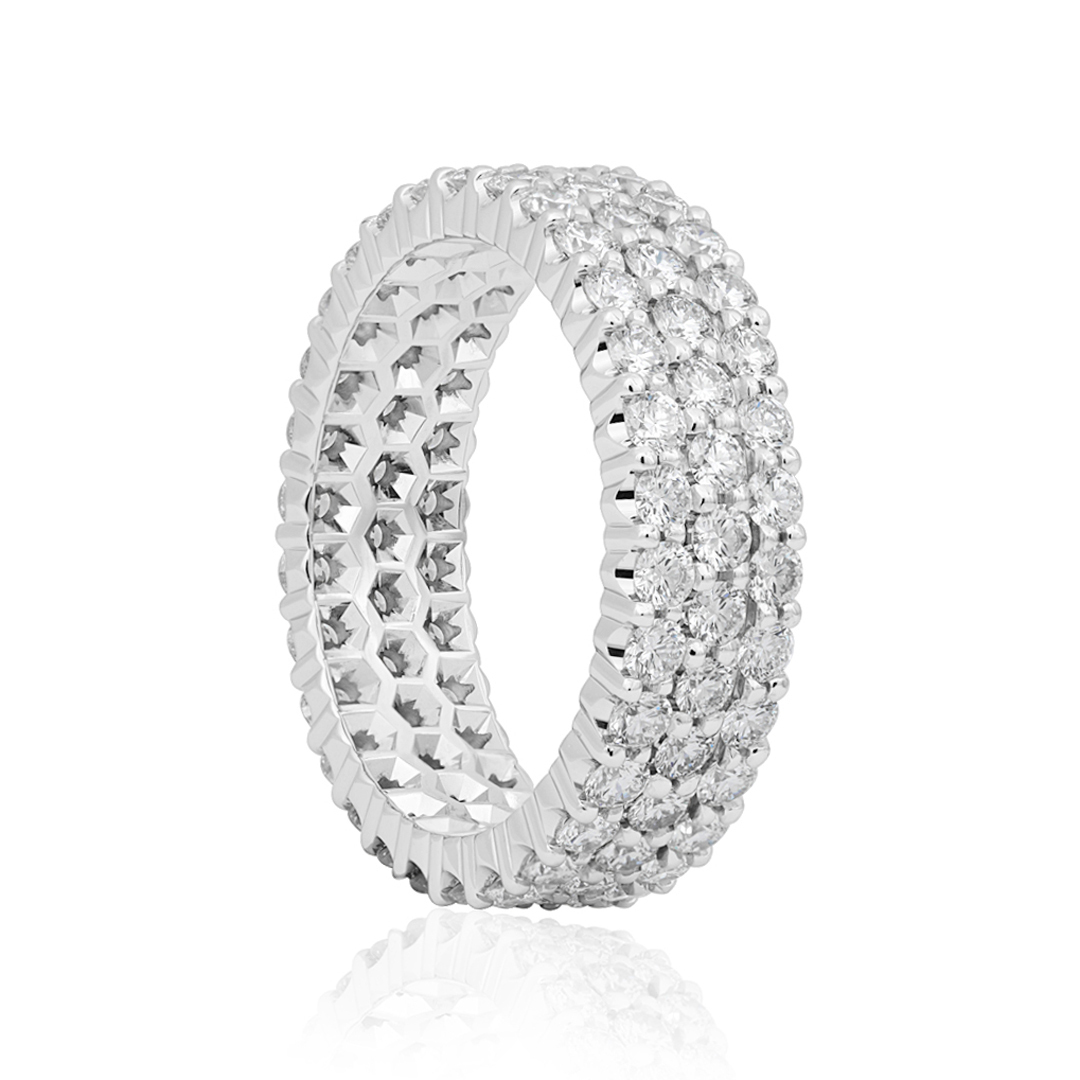 TIVOL 18K White Gold and Diamond Band