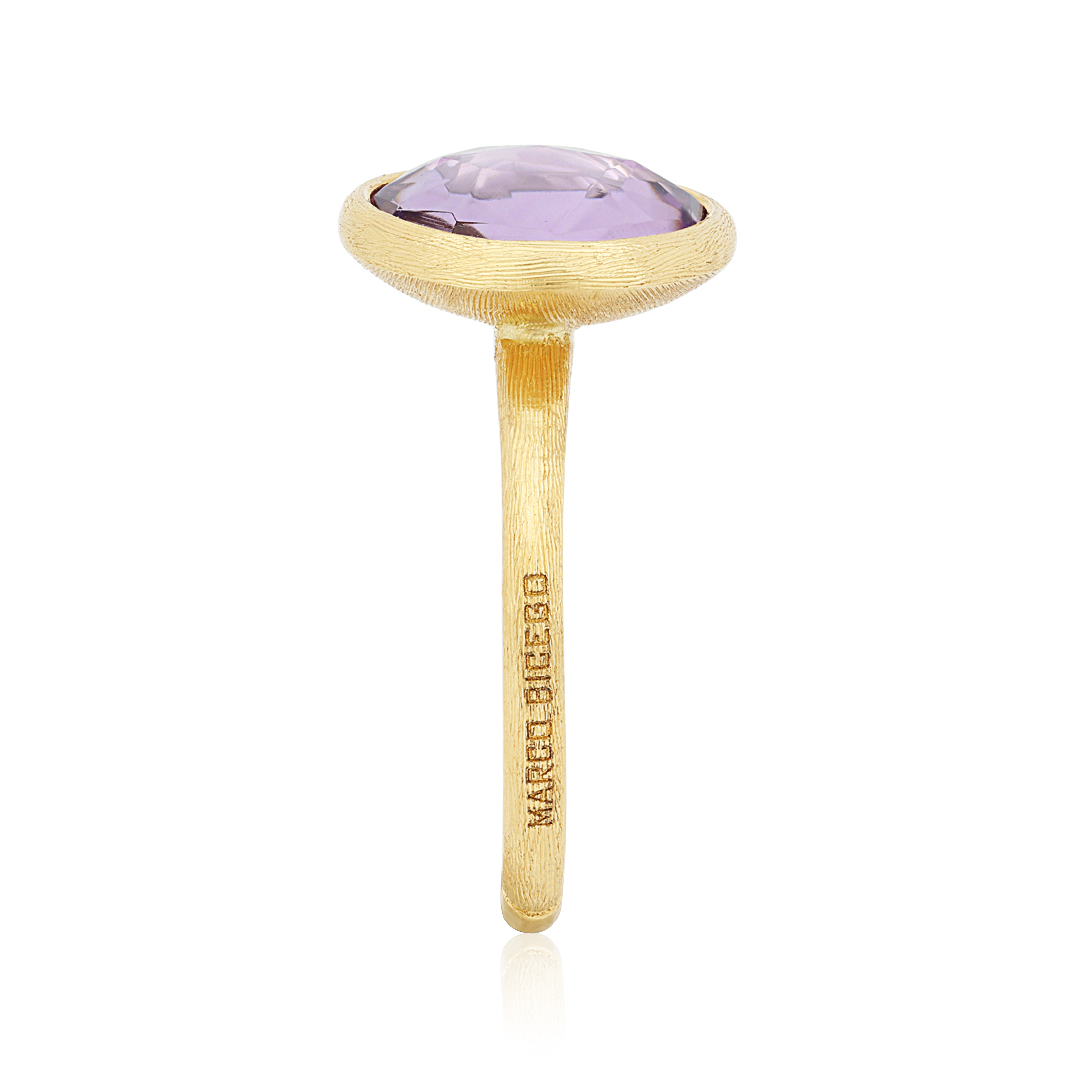 18K Yellow Gold Jaipur Collection Rose Cut Amethyst Ring