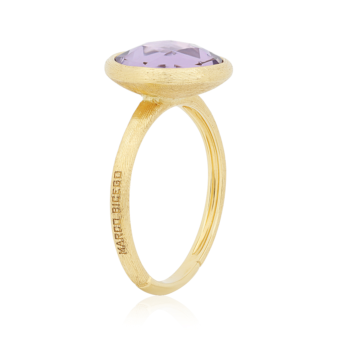 18K Yellow Gold Jaipur Collection Rose Cut Amethyst Ring