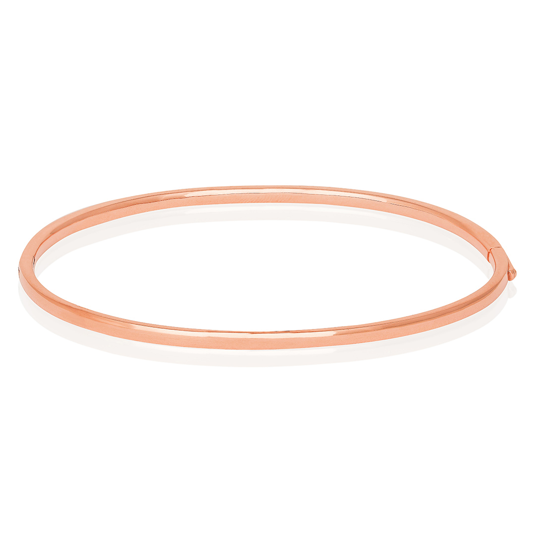 14K Rose Gold Diamond Bangle Bracelet