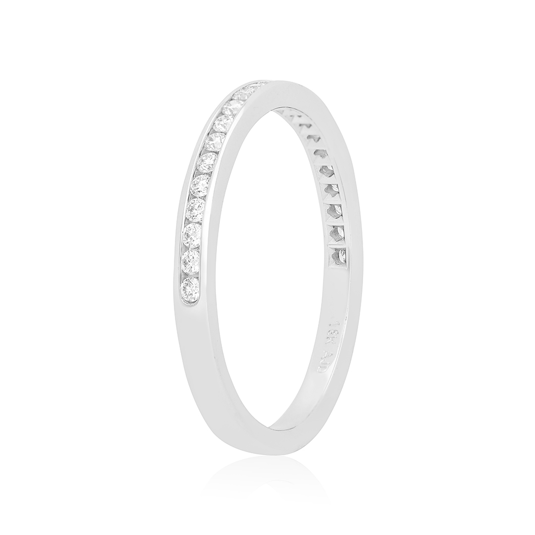 TIVOL 18K White Gold and Diamond Band