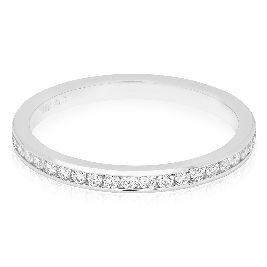 TIVOL 18K White Gold and Diamond Band