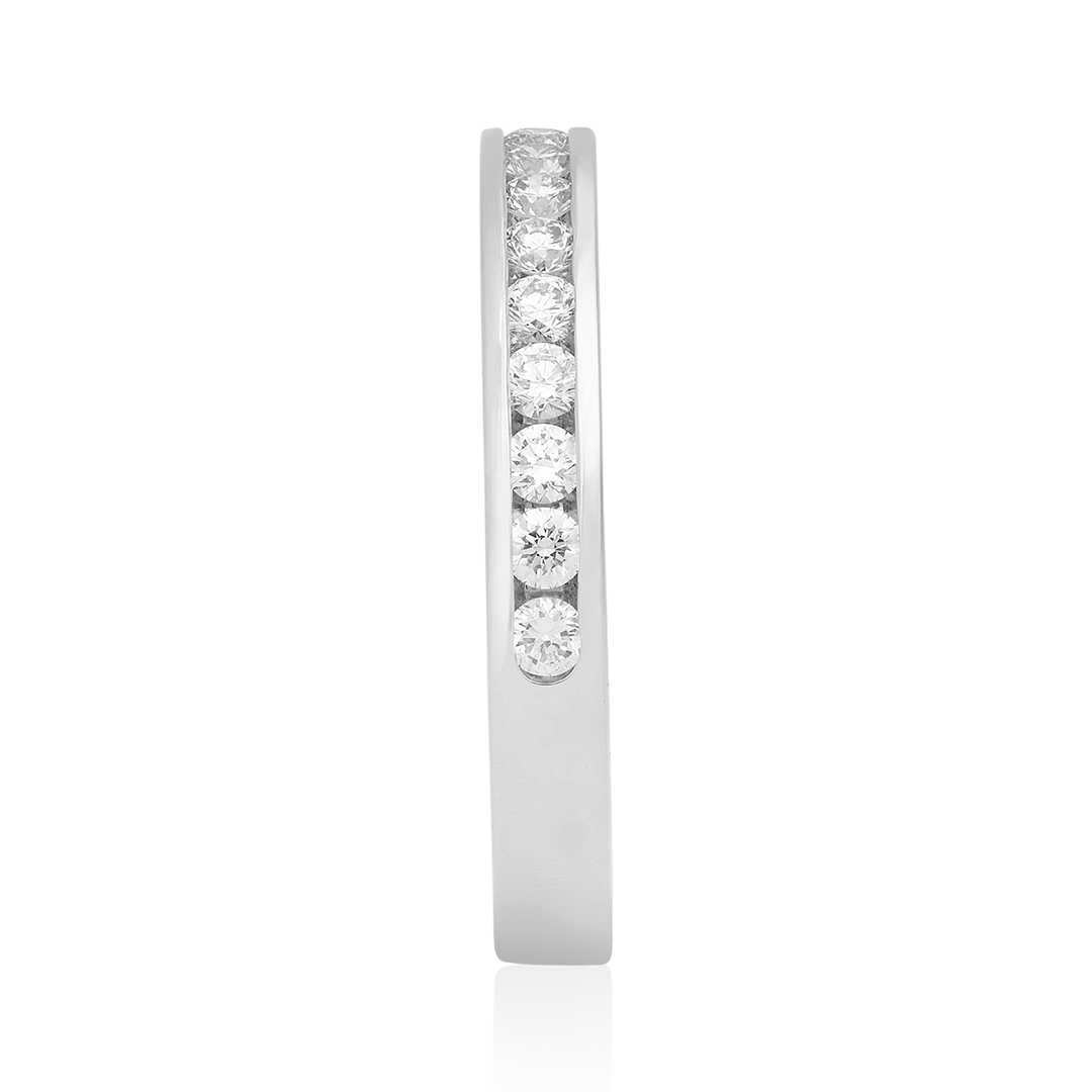 18K White Gold Diamond Band