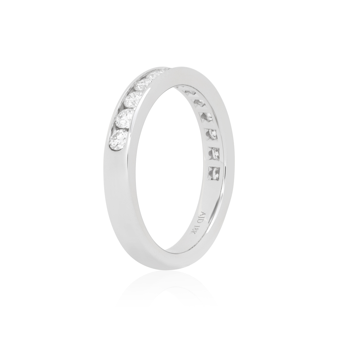 TIVOL 18K White Gold and Diamond Band