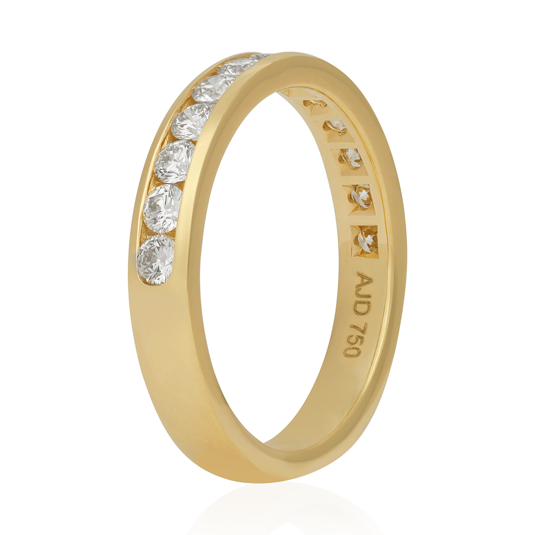 18K Yellow Gold Diamond Band