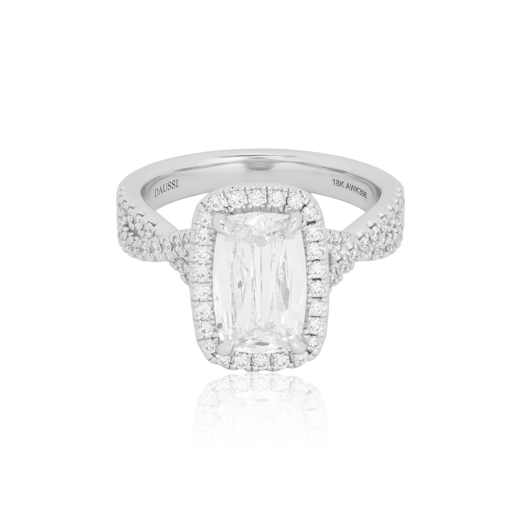 Henri Daussi White Gold and Diamond Ring