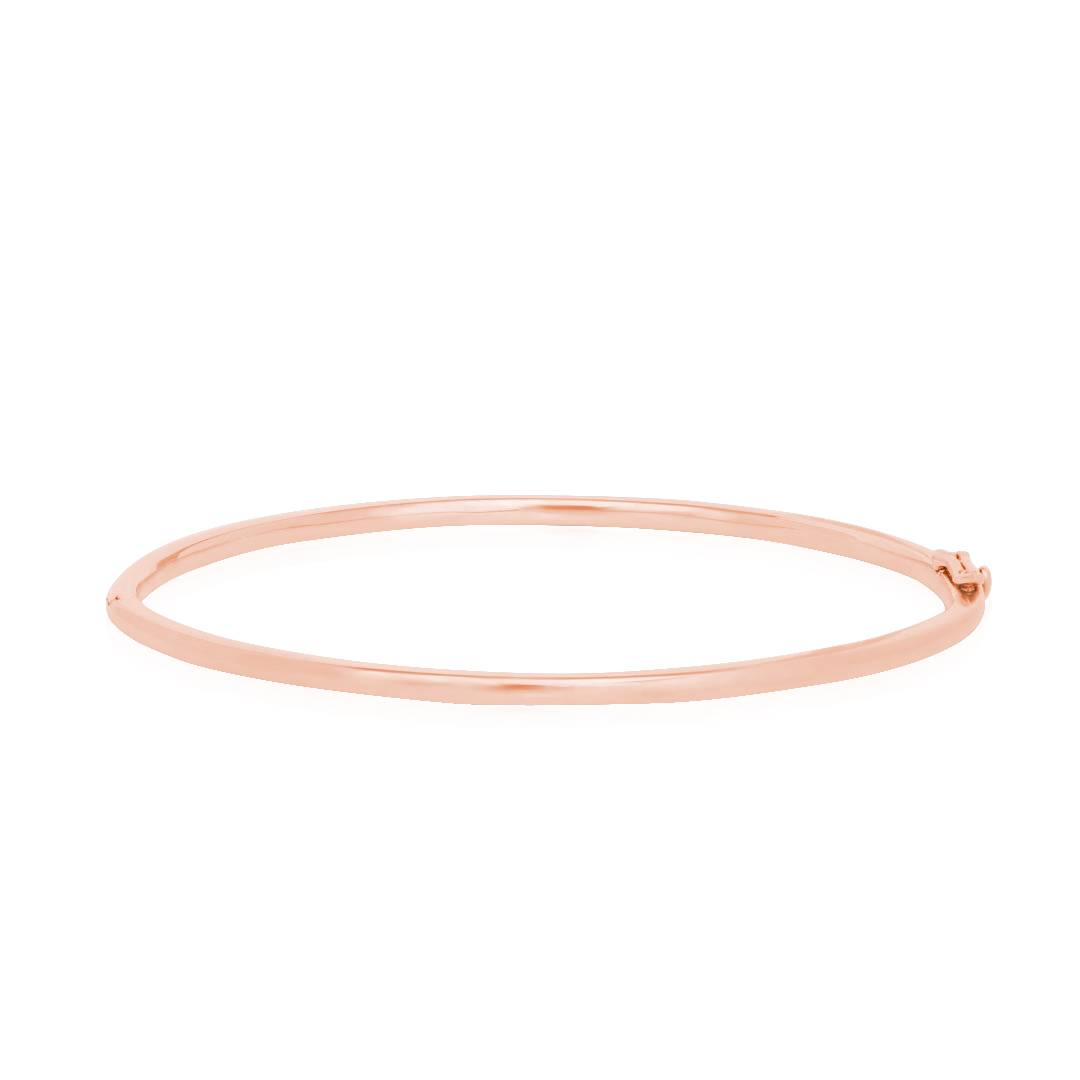 18K Rose Gold Stackable Collection Diamond Bangle Bracelet