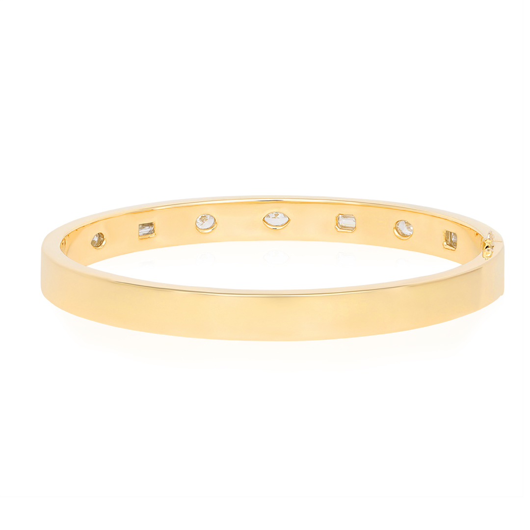 18K Yellow Gold Stackable Collection Diamond Bracelet