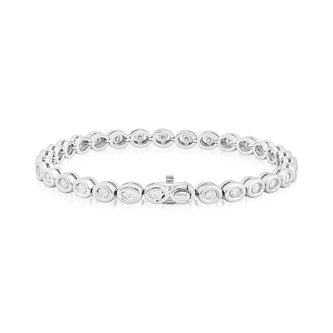 18K White Gold Diamond Bracelet