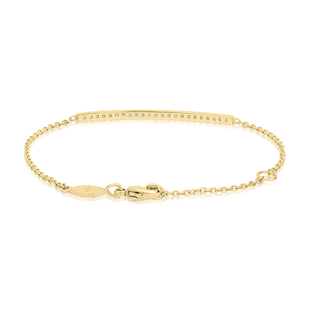 Penny Preville Yellow Gold Forever Bar Bracelet