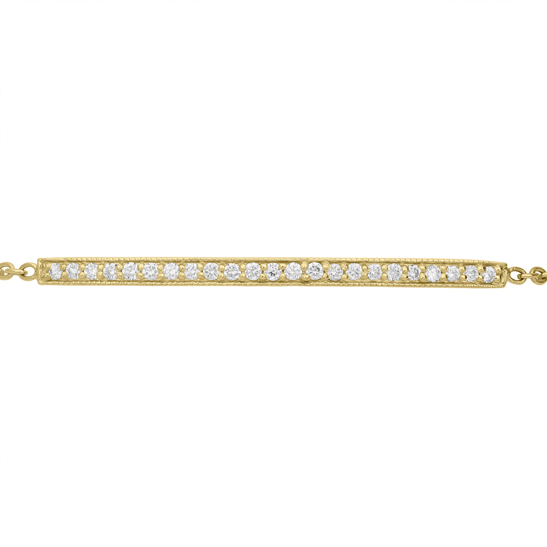 Penny Preville Yellow Gold Forever Bar Bracelet