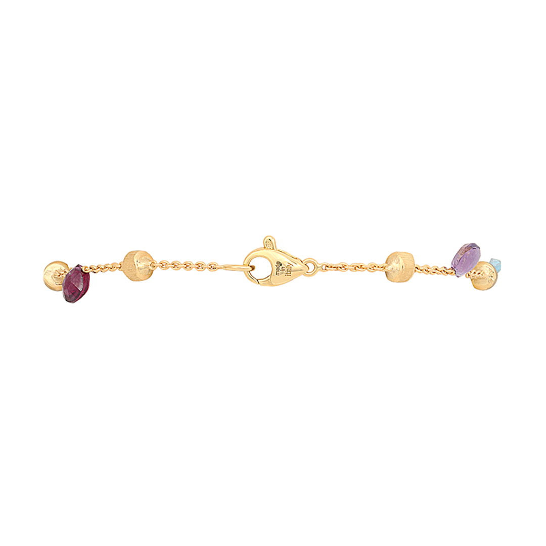 18K Yellow Gold Paradise Collection Mix Stone Bracelet