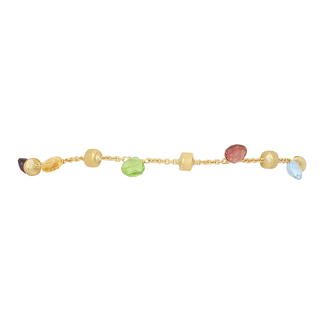 18K Yellow Gold Paradise Collection Mix Stone Bracelet