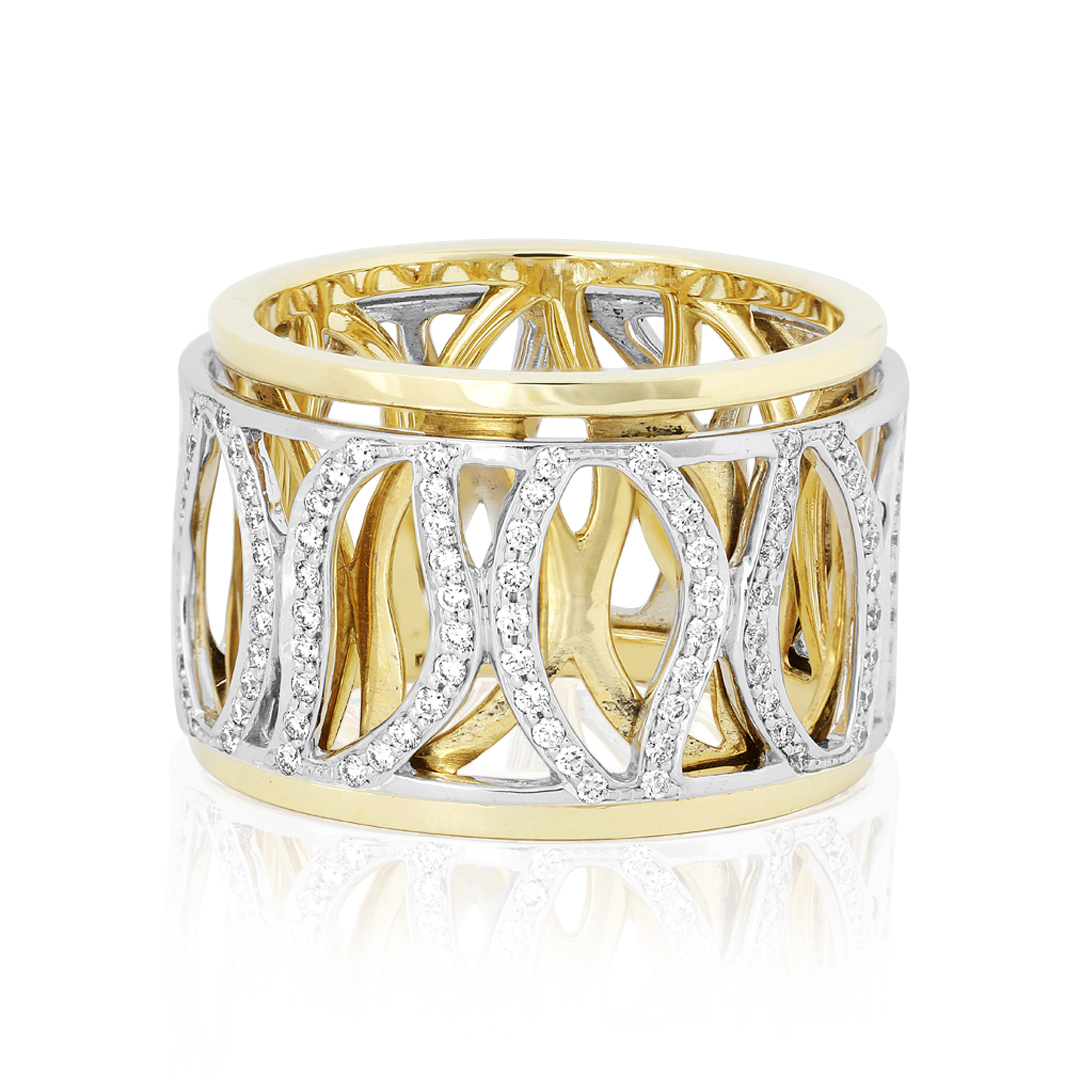 18k Yellow and White Gold Athena Ring - 12694