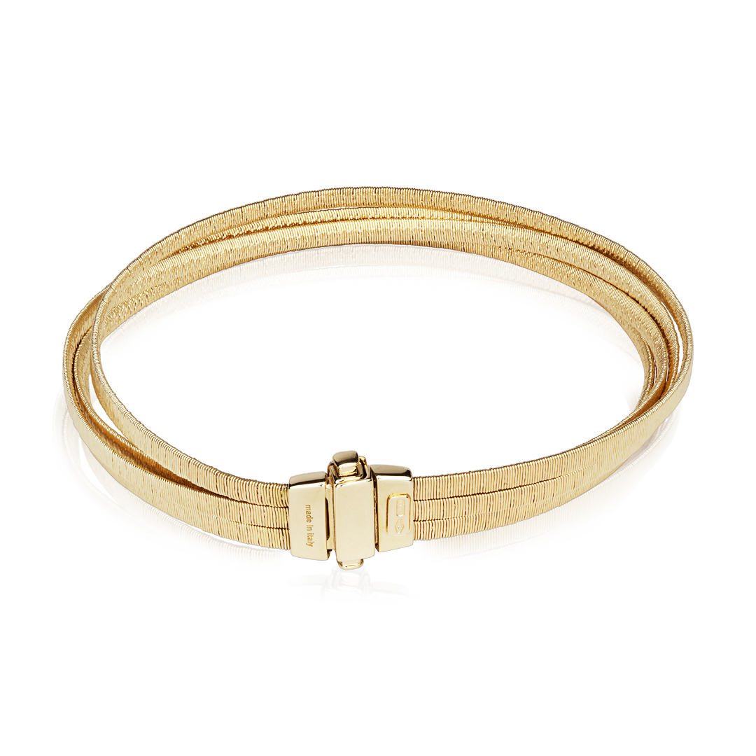 Marco Bicego 18K Yellow Gold Cairo Collection Hammered Coil Bracelet