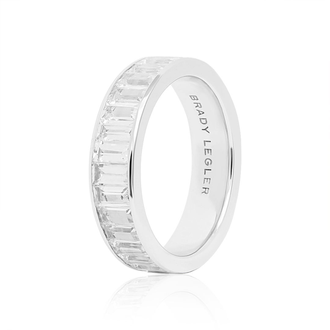 18K White Gold White Sapphire Eternity Band