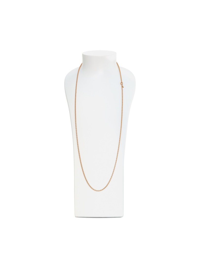 18k Rose Gold Mikado Oval Link Chain Necklace