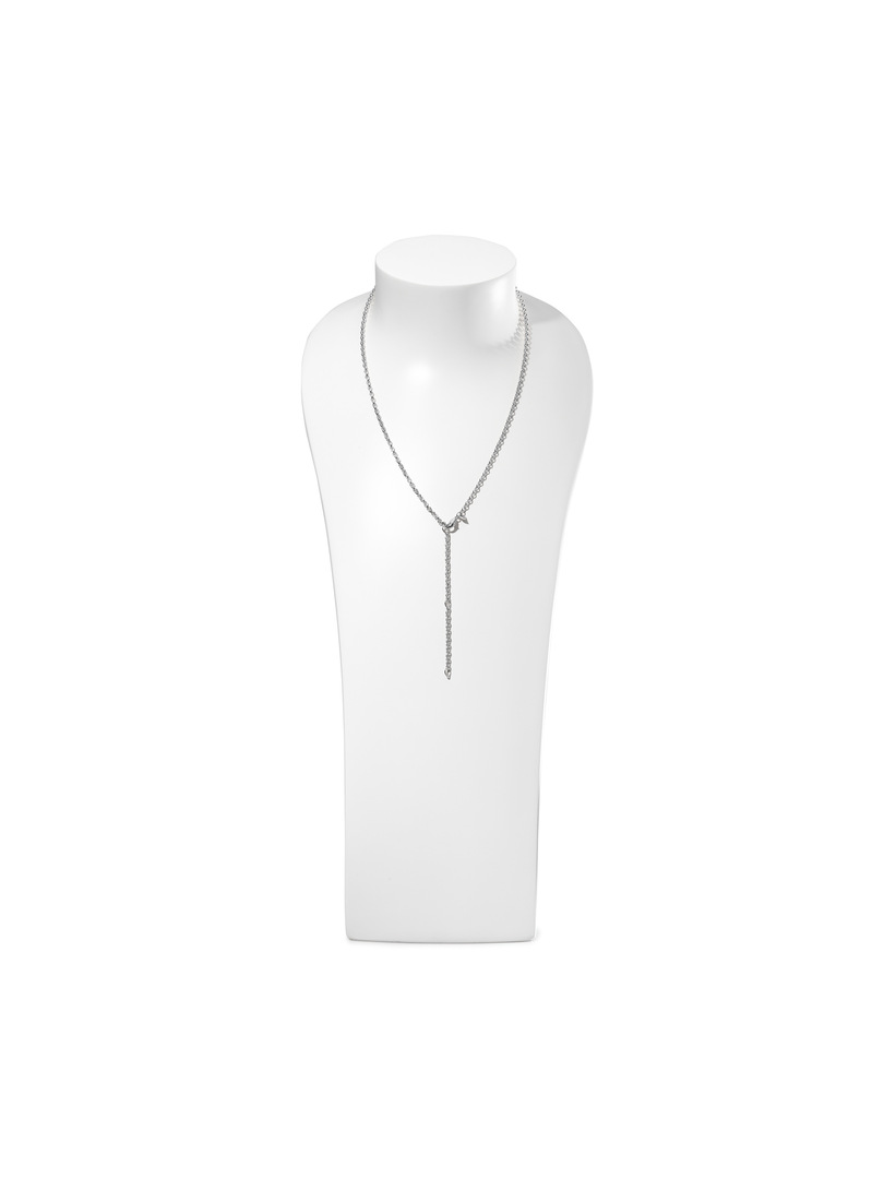 18k White Gold Mikado Oval Link Chain Necklace