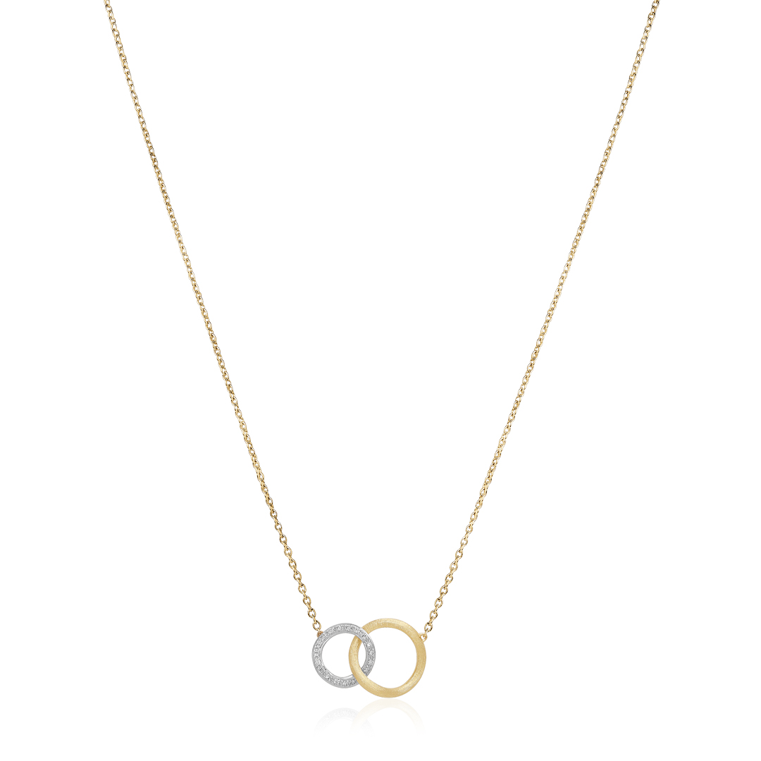 Marco Bicego 18K Yellow and White Gold Jaipur Diamond Necklace itemprop=