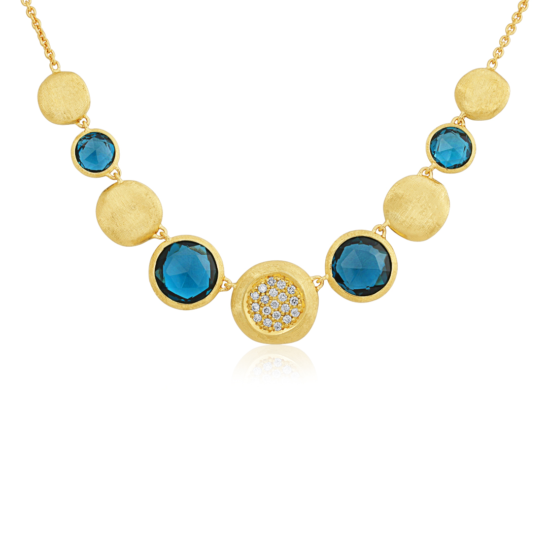 18K Yellow Gold Jaipur Collection Mixed Stone Necklace