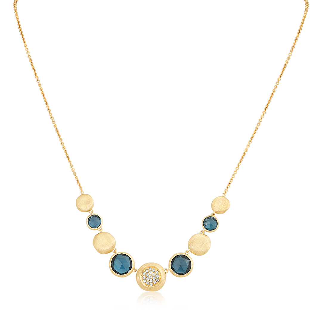 18K Yellow Gold Jaipur Collection Mixed Stone Necklace