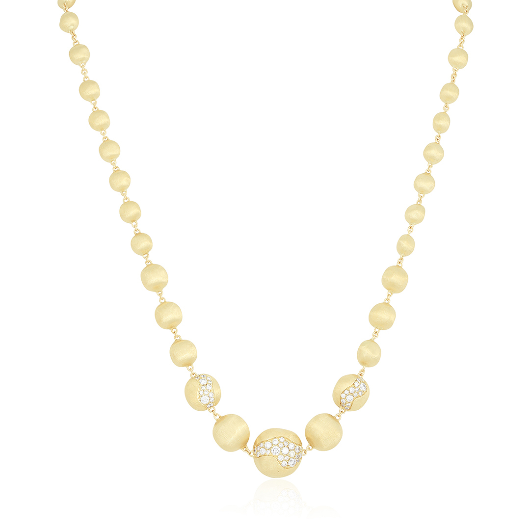 18K Yellow Gold Africa Collection Necklace With Diamonds