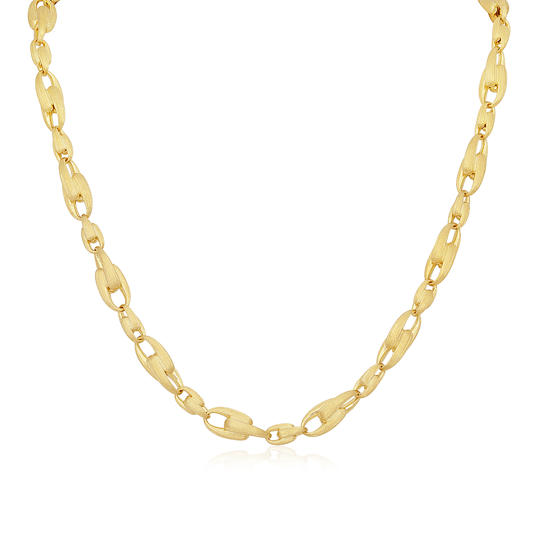 18K Yellow Gold Lucia Collection Chain Link Necklace itemprop=