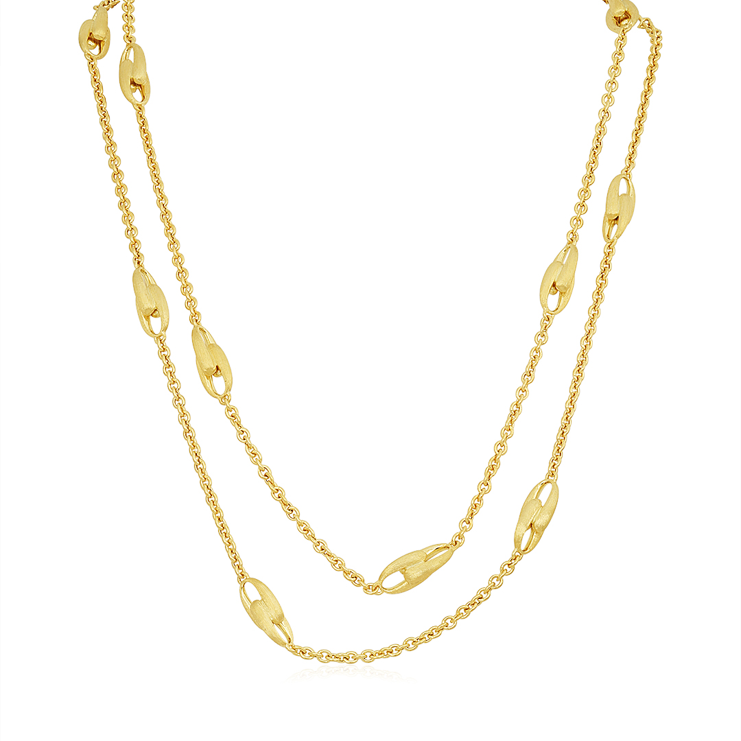 18K Yellow Gold Legami Collection Long Link Necklace