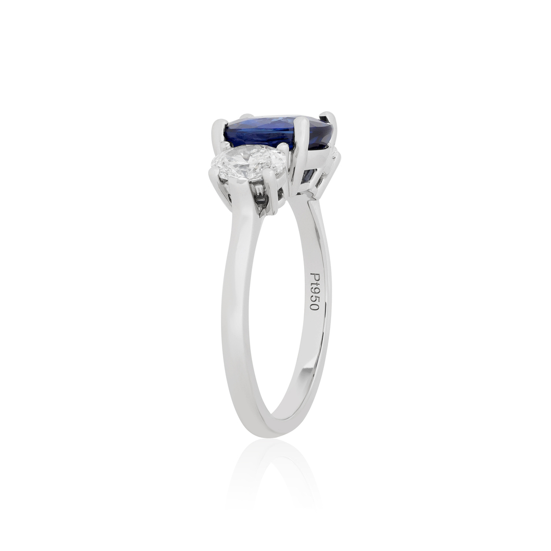 TIVOL Platinum Sapphire and Diamond Ring