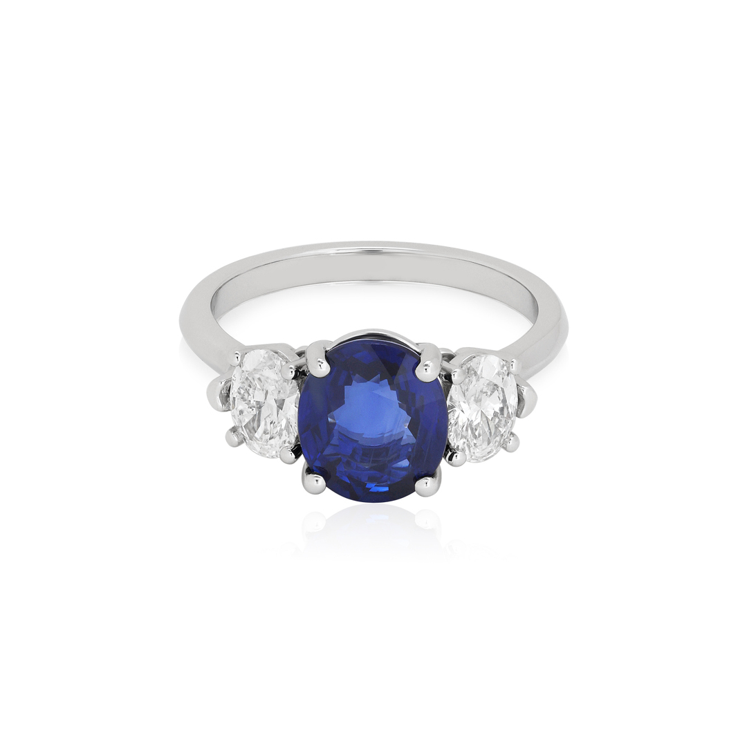 TIVOL Platinum Sapphire and Diamond Ring itemprop=