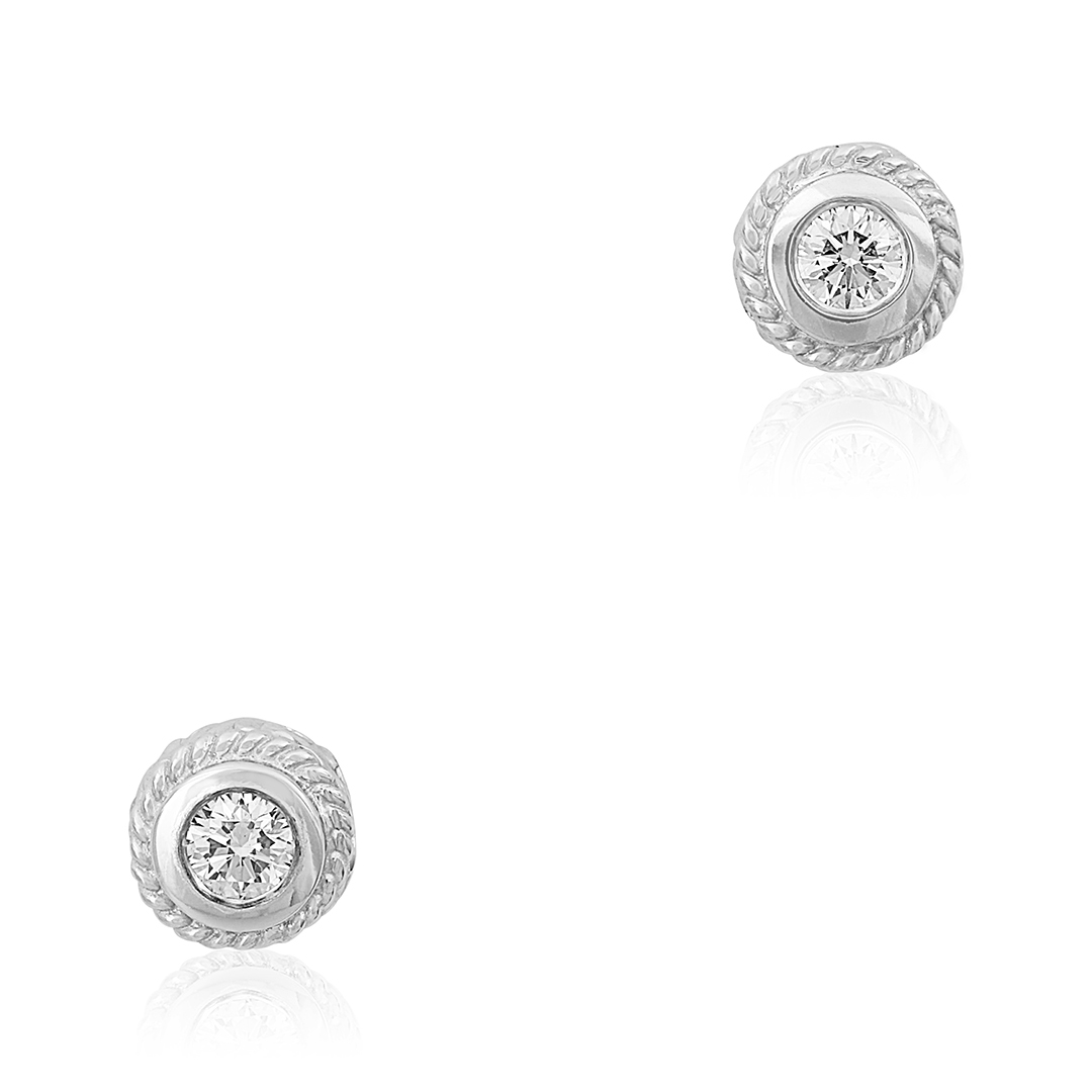 Penny Preville White Gold Diamond Stud Earrings - 12736
