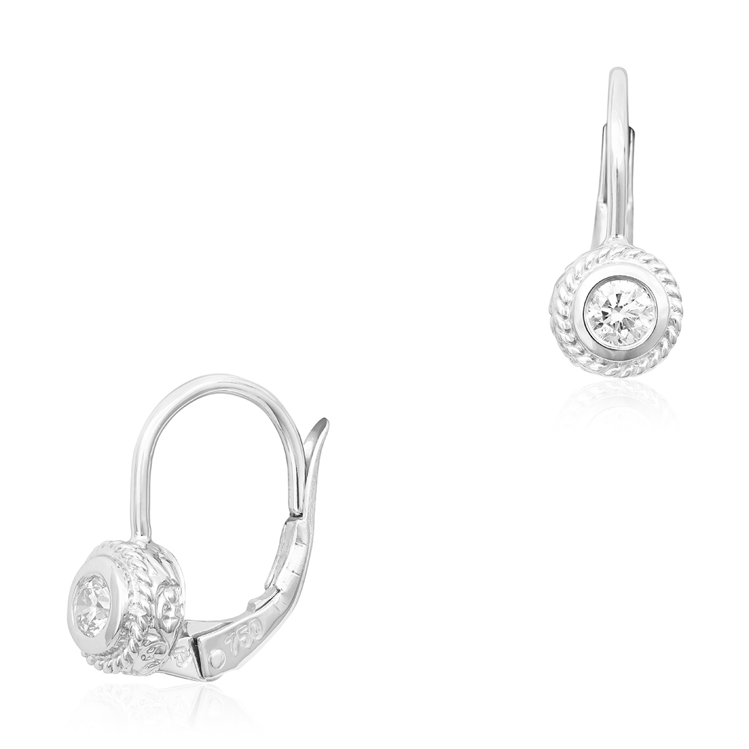 Penny Preville 18K White Gold Diamond Drop Earrings