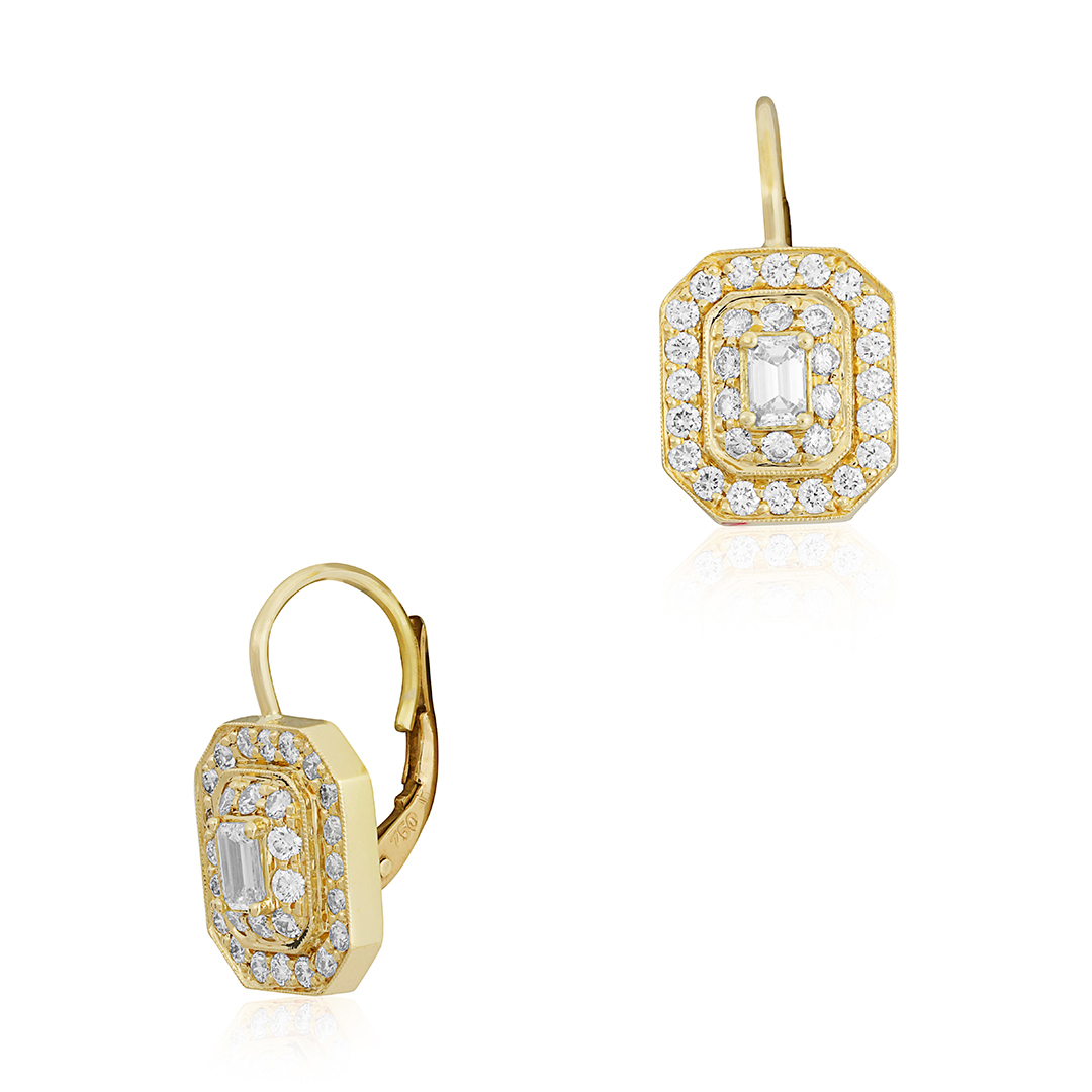 PENNY PREVILLE Yellow Gold Diamond Earrings