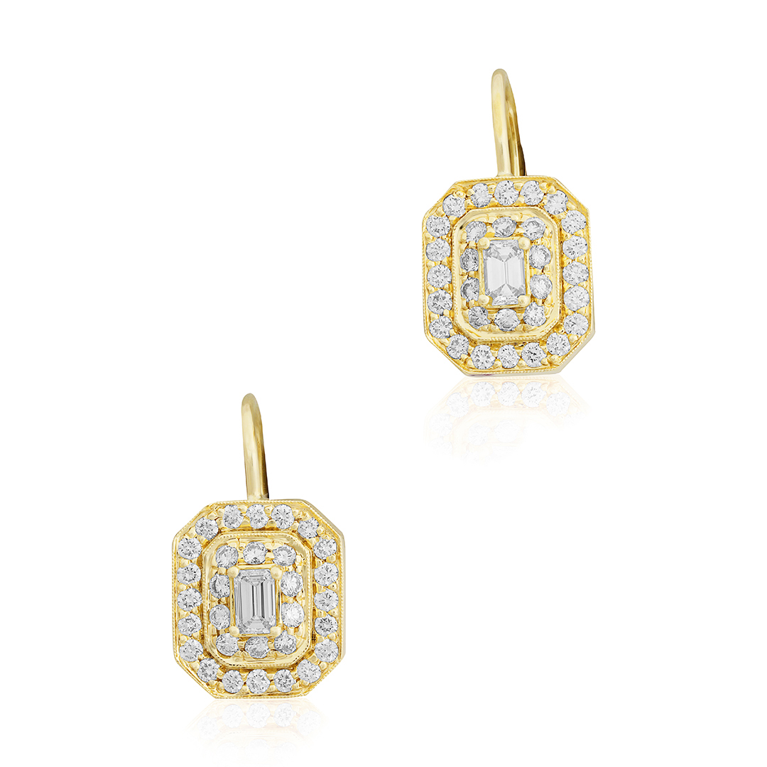 PENNY PREVILLE Yellow Gold Diamond Earrings