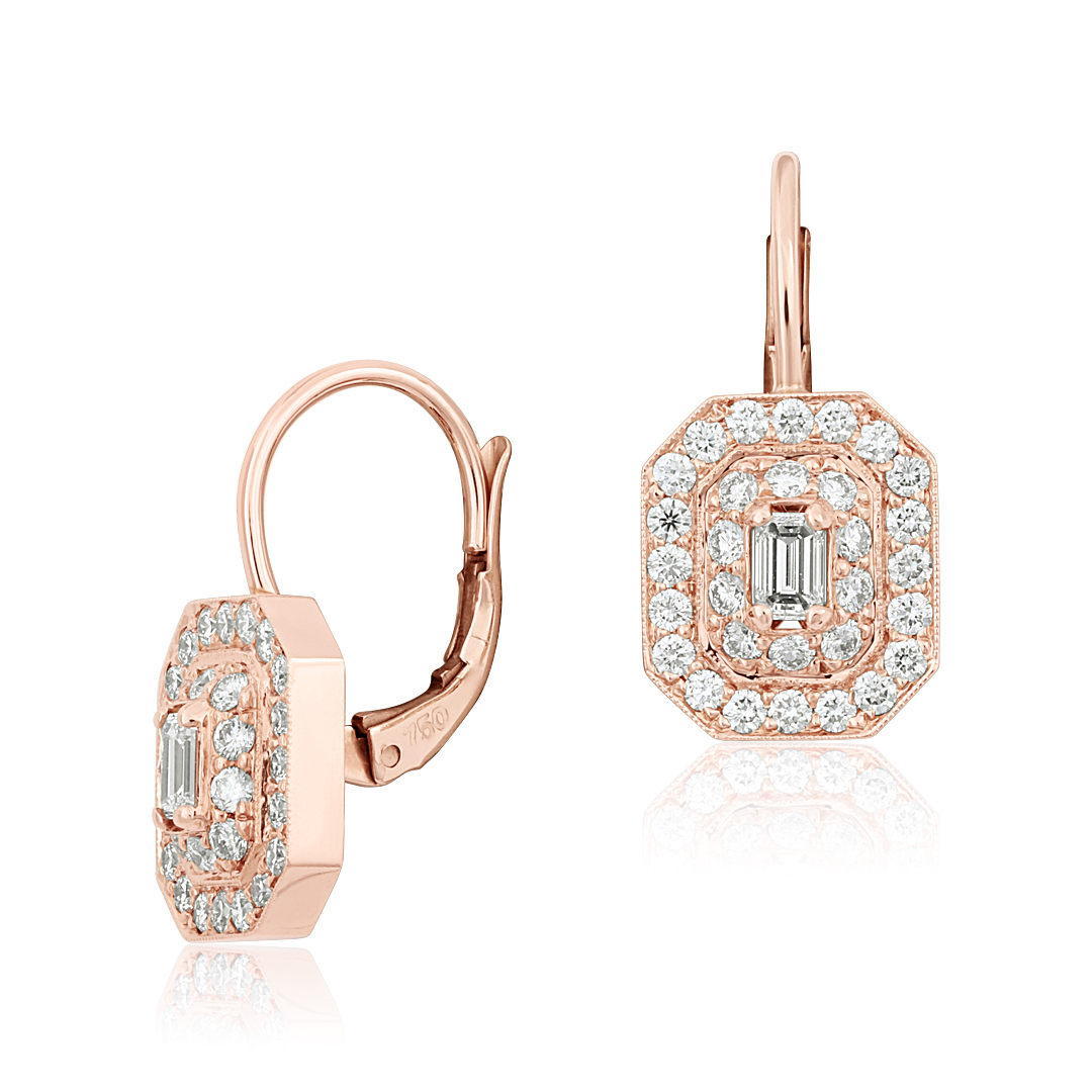 PENNY PREVILLE Rose Gold Diamond Earrings