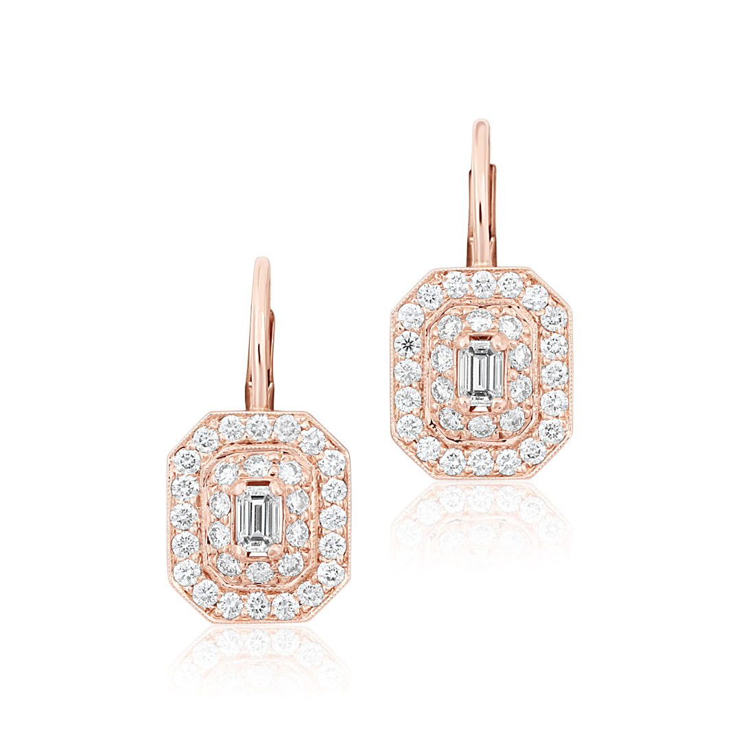 PENNY PREVILLE Rose Gold Diamond Earrings
