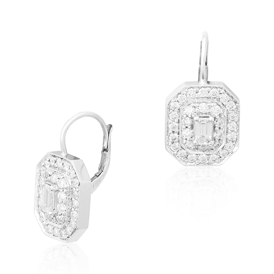 PENNY PREVILLE White Gold Diamond Earrings