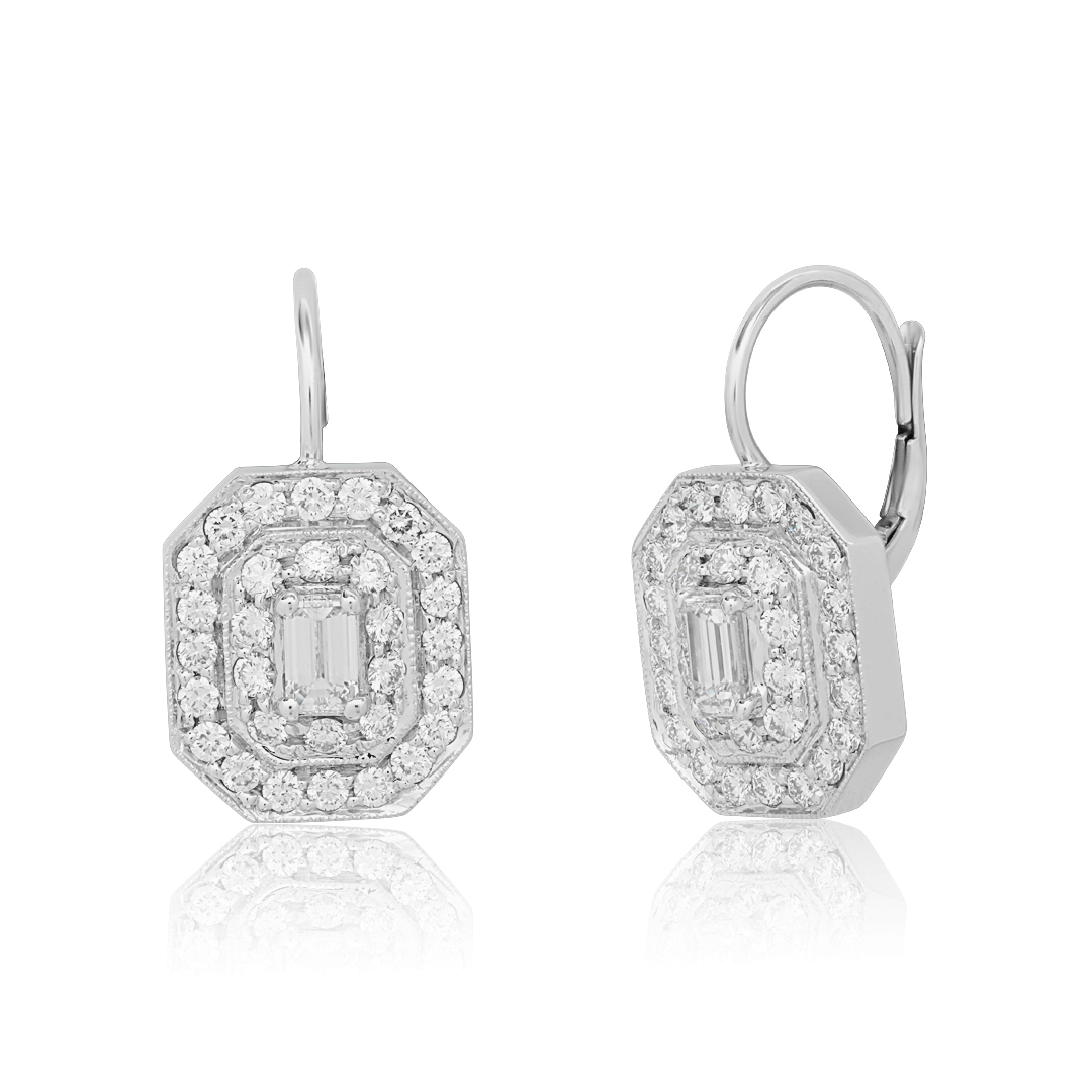 PENNY PREVILLE White Gold Diamond Earrings itemprop=