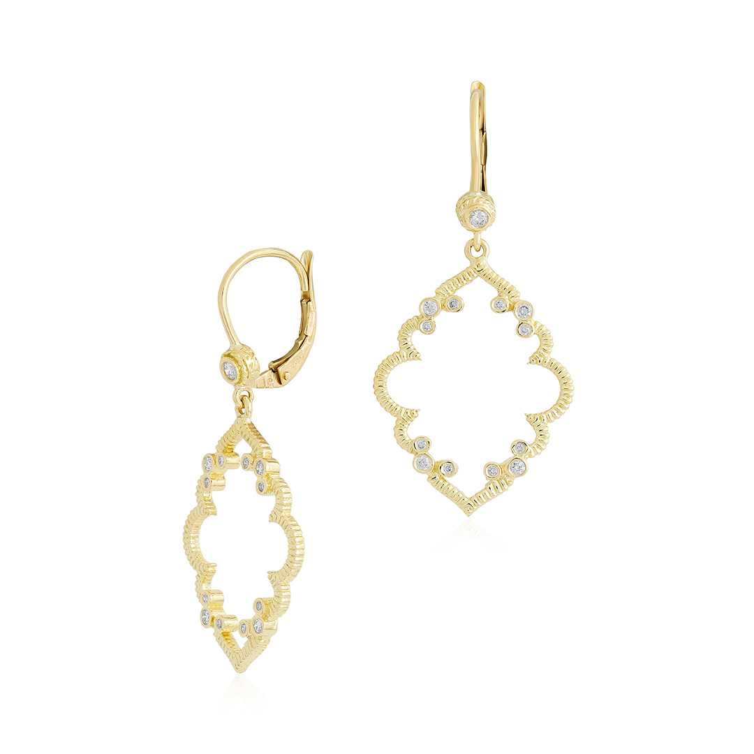 Penny Preville 18K Yellow Gold Arabesque Collection Drop Earrings