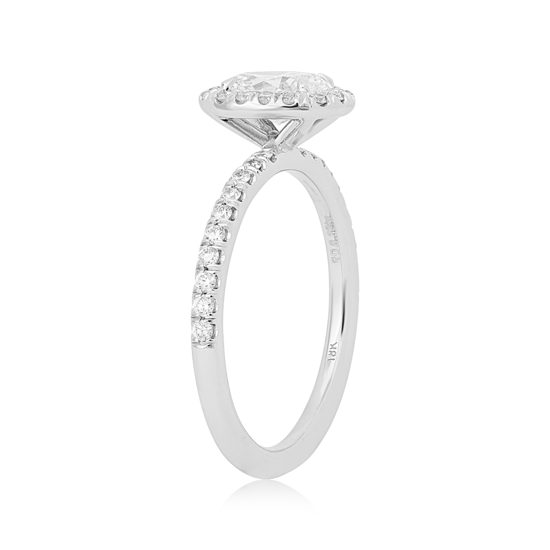 Henri Daussi Platinum Semi Mount Ring