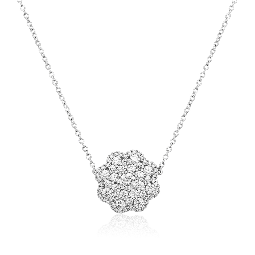 18K White Gold and Diamond Necklace