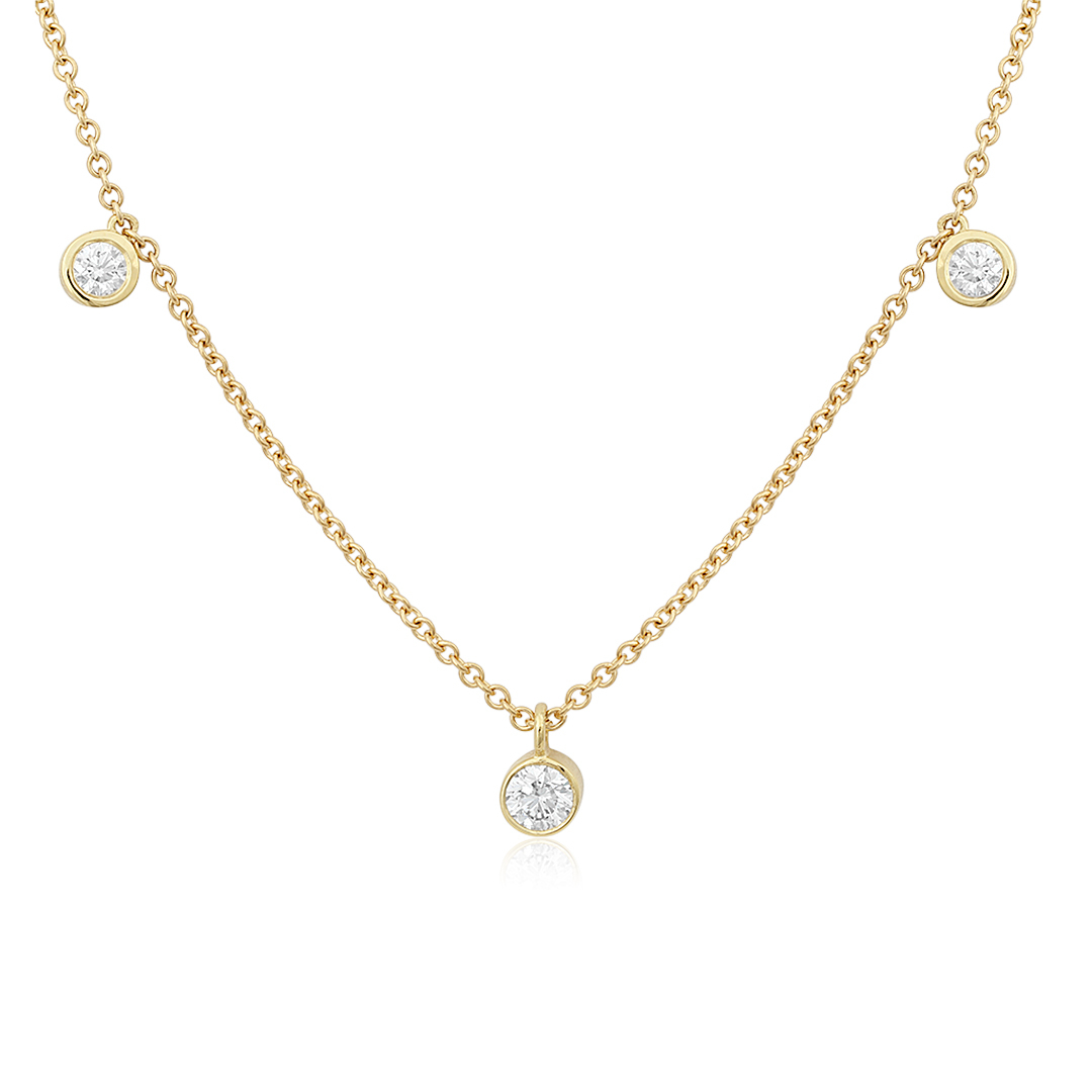 Rahaminov 18K Yellow Gold Forevermark Diamond Necklace