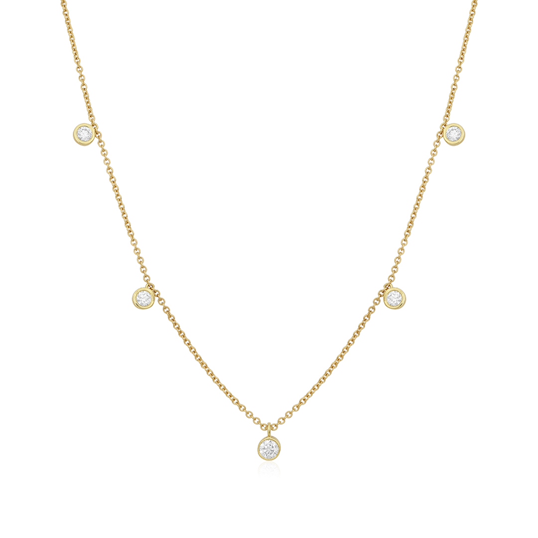 Rahaminov 18K Yellow Gold Forevermark Diamond Necklace itemprop=